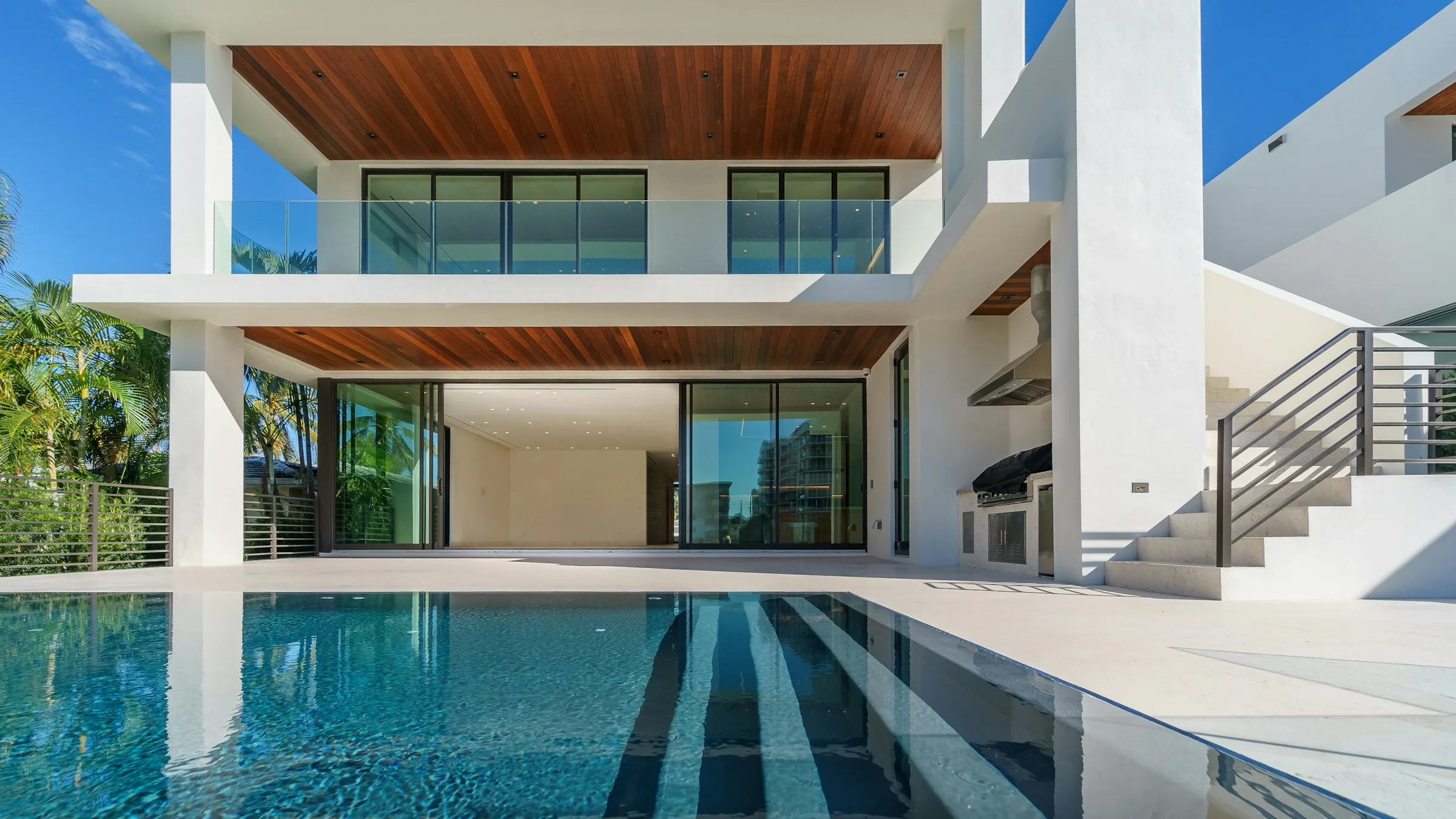 Modern holiday villa with a swimming pool